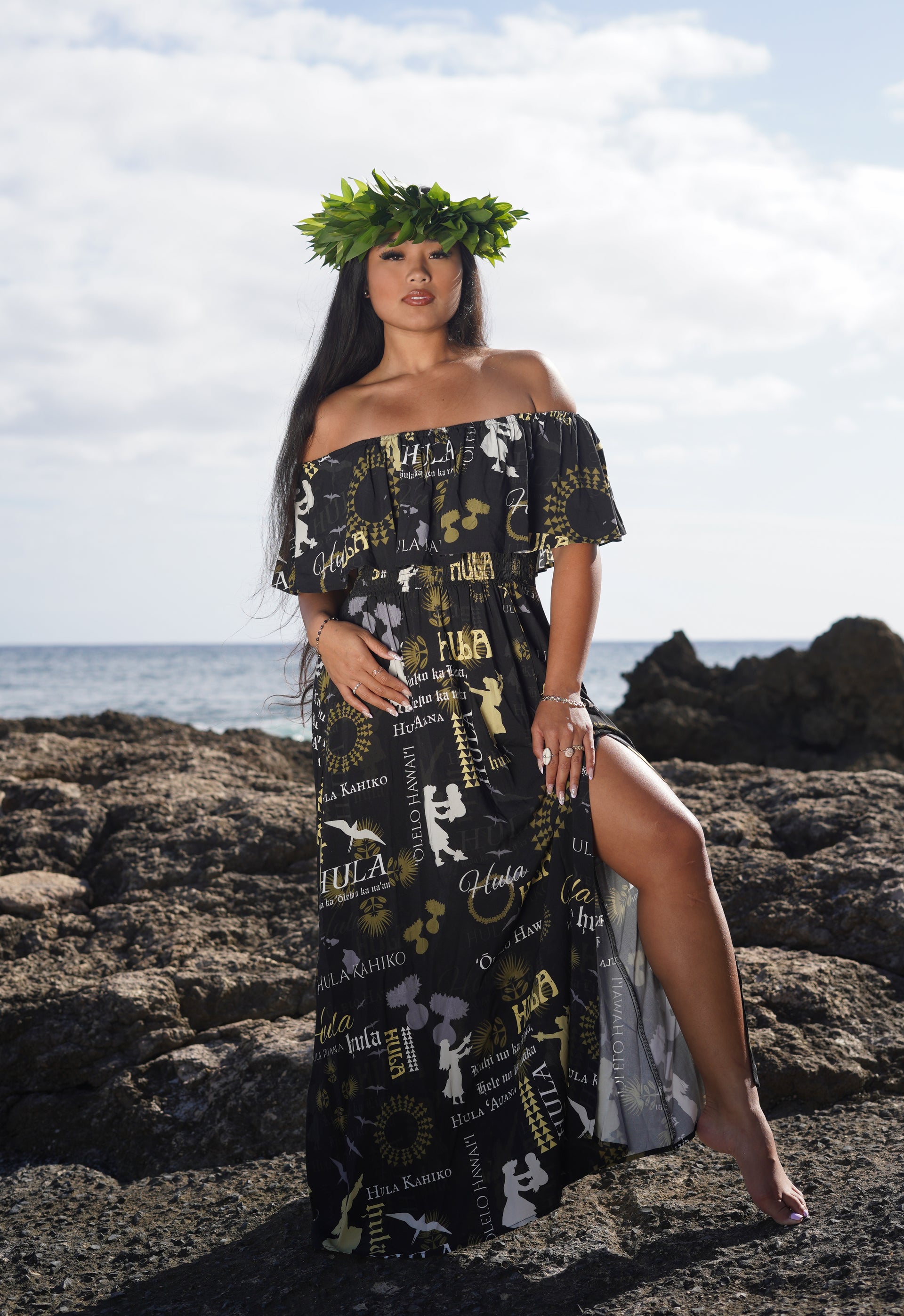 knee length dresses for ladies Hula Dress